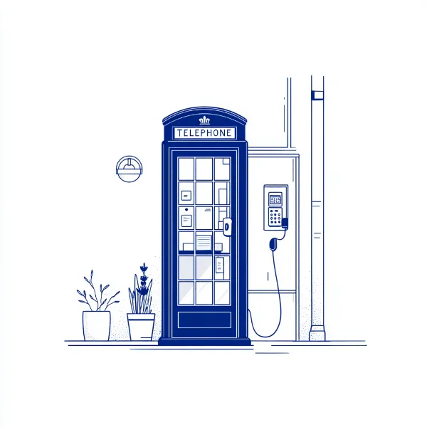 Cabine telephonique londres illustration frenchy frenchy