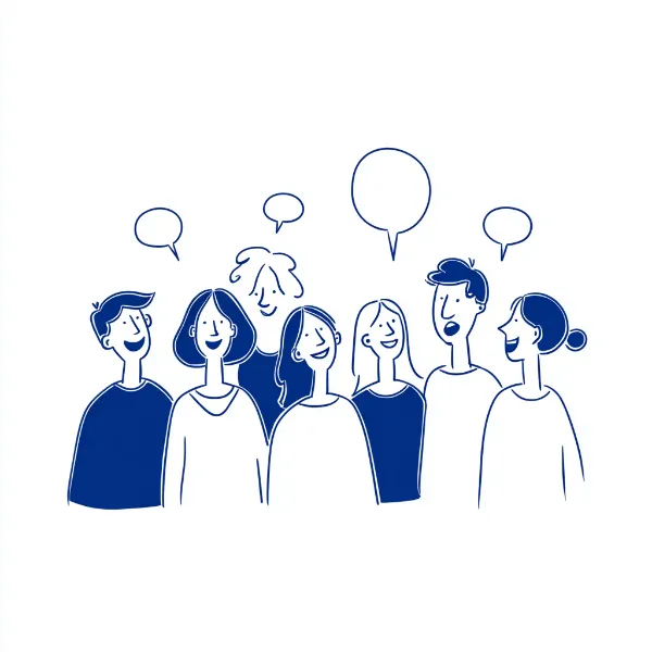 illustration frenchy frenchy personnes qui discutent